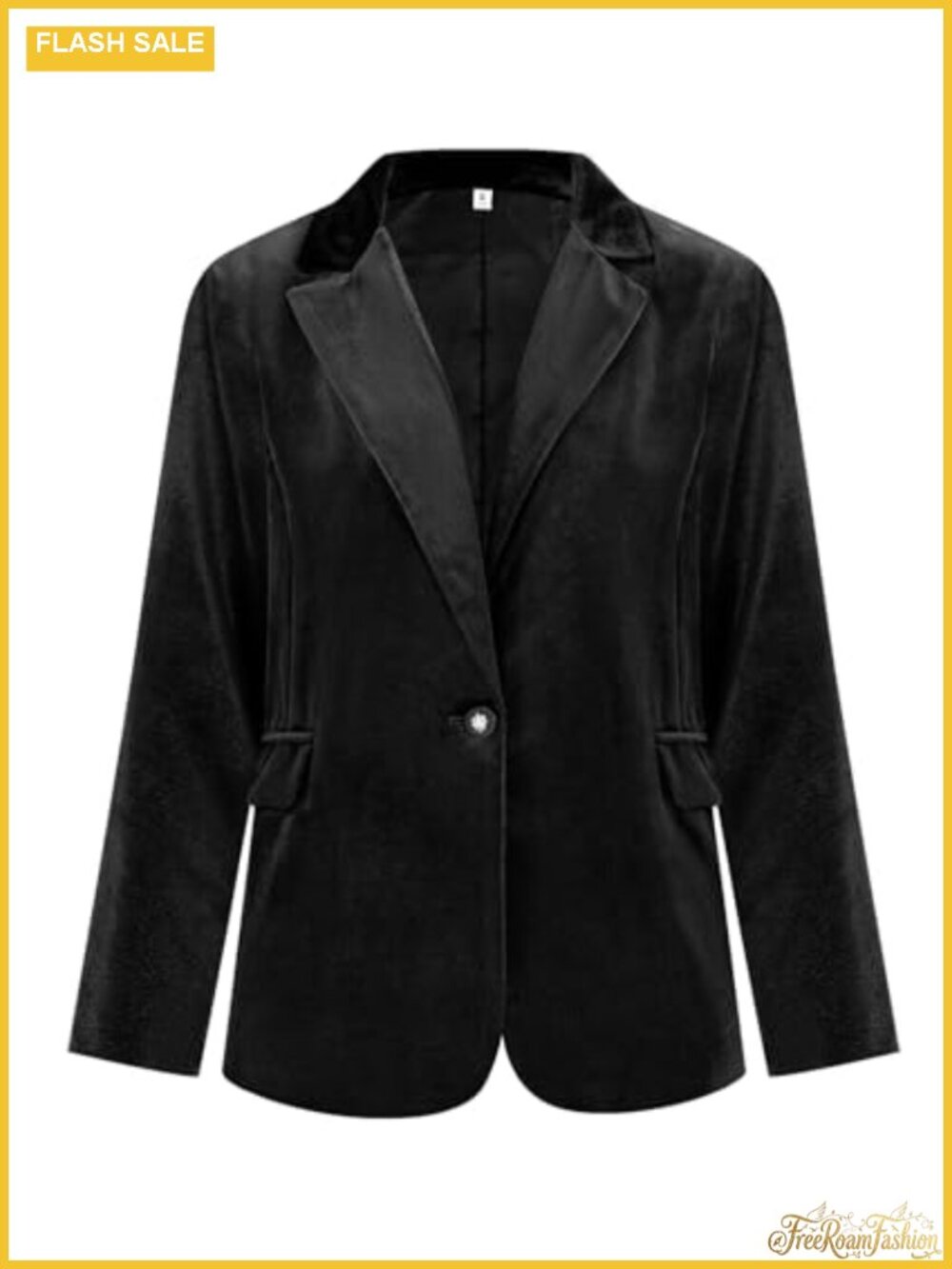 Velvet Blazer Women Long Sleeve Button Front Lined Warm Jacket with